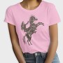 Girl Equitation Horse Two Feet, Tricou Femei