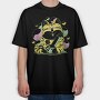 Cannabis Bong Cat Stoner, Tricou Oversize Barbati (Unisex)