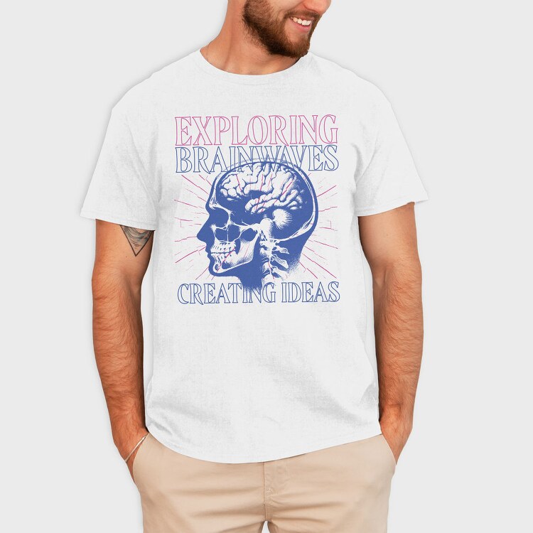 Anatomical Brainwaves Xray Head, Tricou Barbati (Unisex)