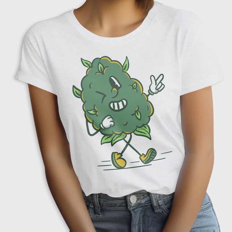Cannabis Buddy Cartoon, Tricou Femei