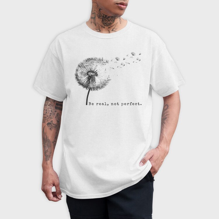 Dandelion With Quote, Tricou Barbati (Unisex)
