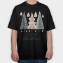Watercolor Hygge Trees, Tricou Oversize Barbati (Unisex)