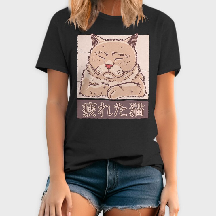 Tired Cat, Tricou Barbati (Unisex)