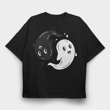 Yin Yang Ghosts, Tricou Oversize Barbati (Unisex)