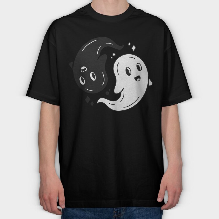 Yin Yang Ghosts, Tricou Oversize Barbati (Unisex)