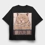 Tired Cat, Tricou Oversize Barbati (Unisex)