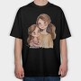 Watercolor Mommy Baby, Tricou Oversize Barbati (Unisex)
