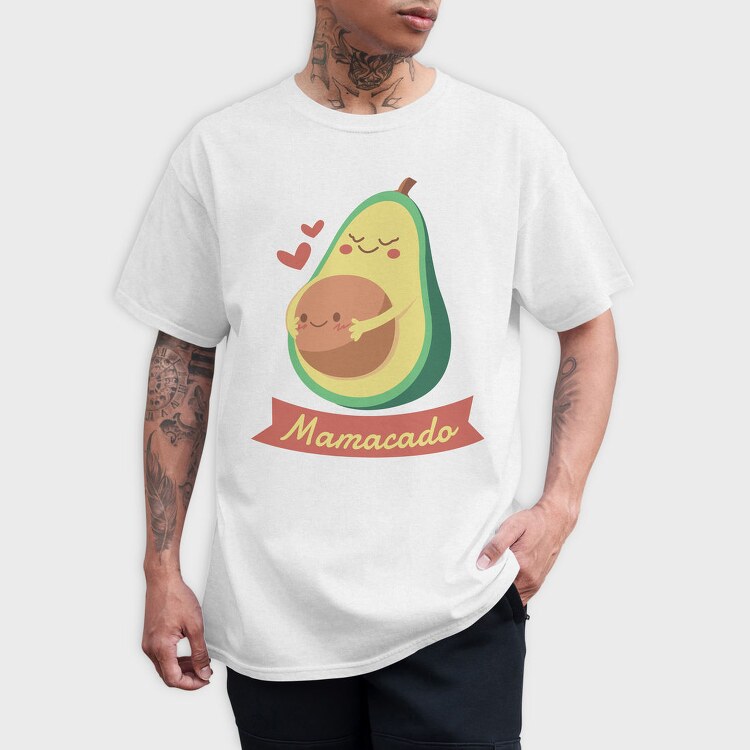 Pregnant Avocado Mama Cado, Tricou Barbati (Unisex)