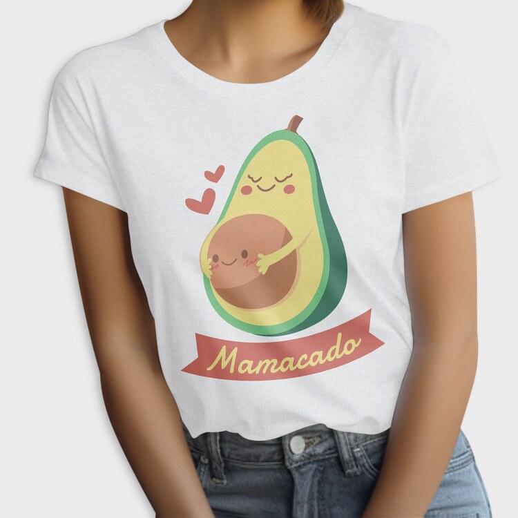 Pregnant Avocado Mama Cado, Tricou Femei