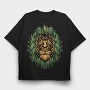Cannabis Lion Weed, Tricou Oversize Barbati (Unisex)