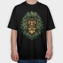 Cannabis Lion Weed, Tricou Oversize Barbati (Unisex)
