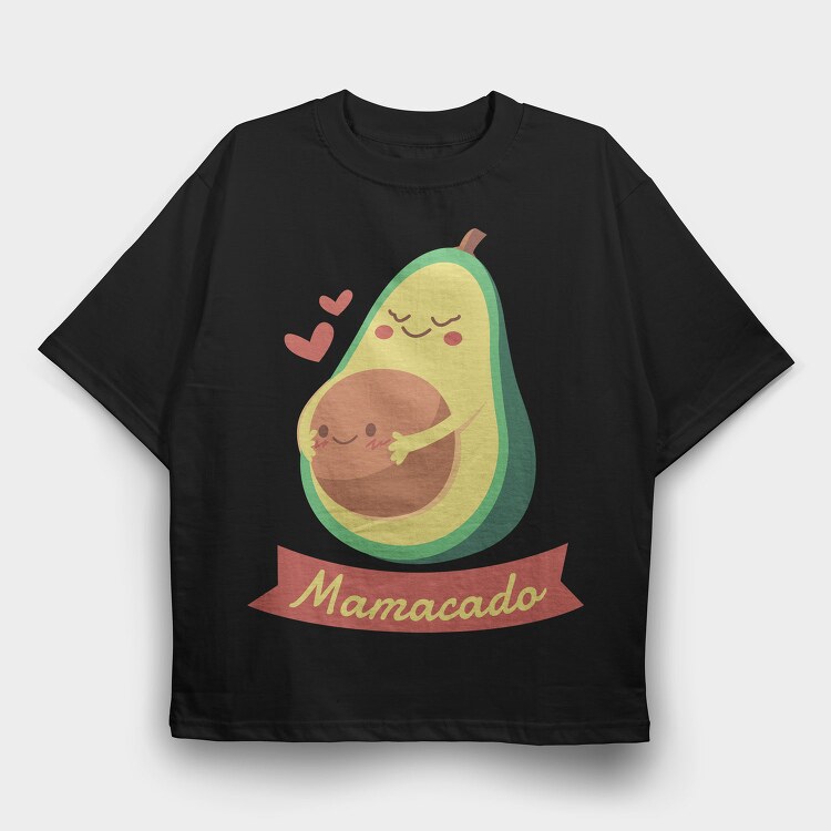 Pregnant Avocado Mama Cado, Tricou Oversize Barbati (Unisex)