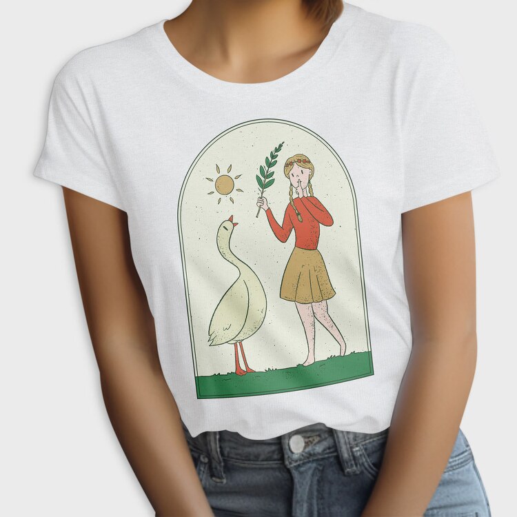 Girl With Goose, Tricou Femei
