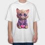 Kitty, Tricou Oversize Barbati (Unisex)