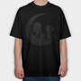 Moon Kids Silhouette In The Moon, Tricou Oversize Barbati (Unisex)