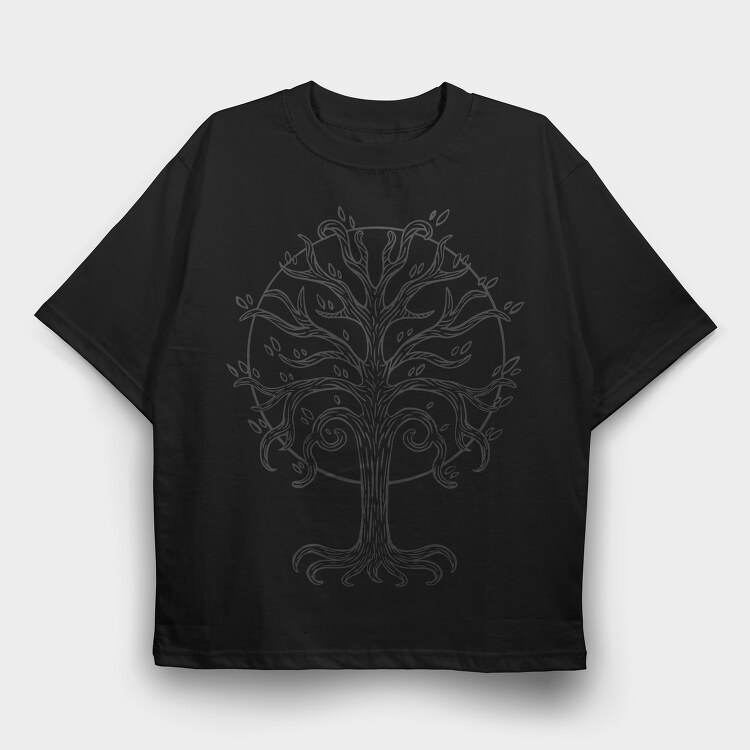 Ancient Magical Tree Nature, Tricou Oversize Barbati (Unisex)