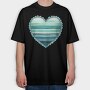 Watercolor Heart Pattern, Tricou Oversize Barbati (Unisex)