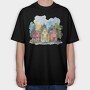 Watercolor Houses 24, Tricou Oversize Barbati (Unisex)