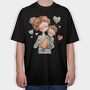 Watercolor Mommy Love, Tricou Oversize Barbati (Unisex)