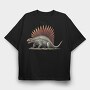 Prehistoric Dimetrodon, Tricou Oversize Barbati (Unisex)