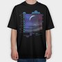 Moon Landscape Planets, Tricou Oversize Barbati (Unisex)