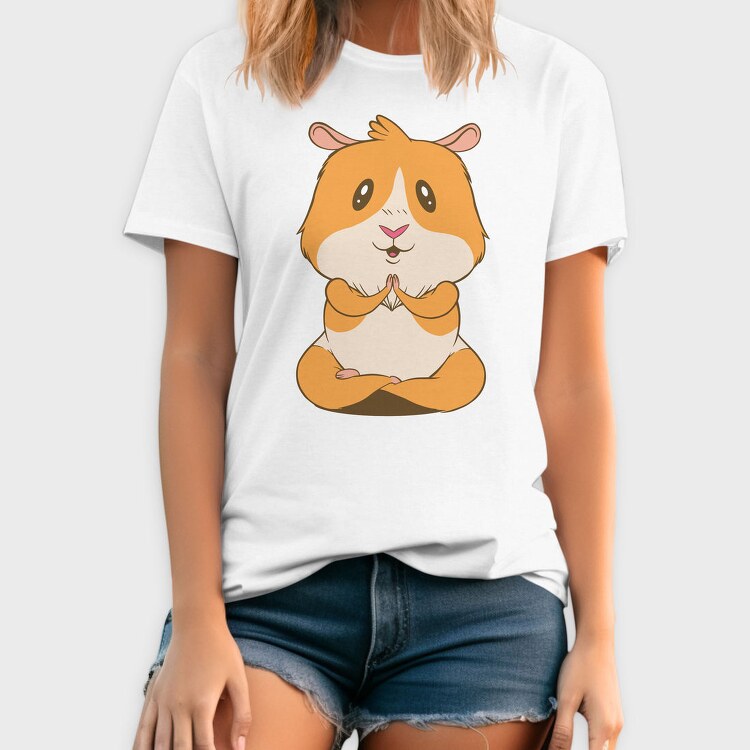 Cute Guinea Pig Yoga, Tricou Barbati (Unisex)