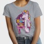 Tired Unicorn With Coffee, Tricou Femei
