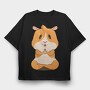 Cute Guinea Pig Yoga, Tricou Oversize Barbati (Unisex)