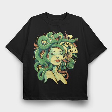 Cannabis Medusa Stoner, Tricou Oversize Barbati (Unisex)