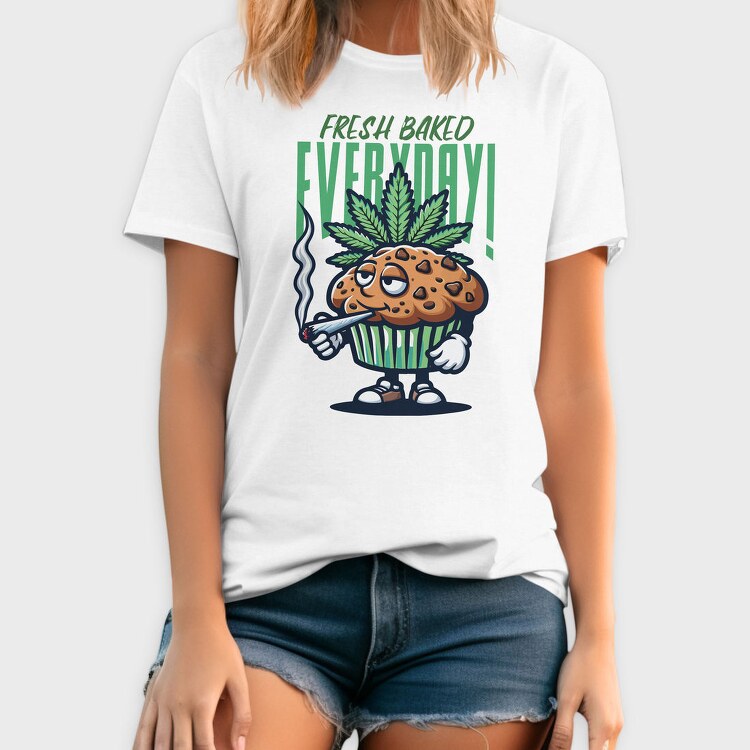 Cannabis Muffin Fresh Baked, Tricou Barbati (Unisex)