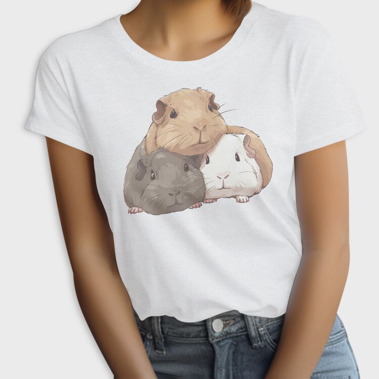 Cute Guinea Pigs, Tricou Femei