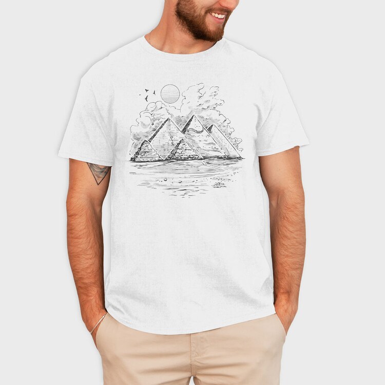 Giza Pyramids Piramids, Tricou Barbati (Unisex)