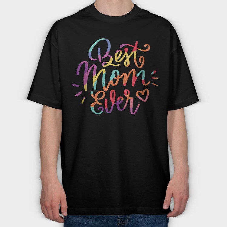 Pride Themed Best Mom, Tricou Oversize Barbati (Unisex)