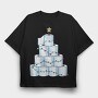 Toilet Paper Christmas Tree, Tricou Oversize Barbati (Unisex)