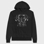 Labrador Retriever Monochrome, Hanorac Oversize Barbati (Unisex)