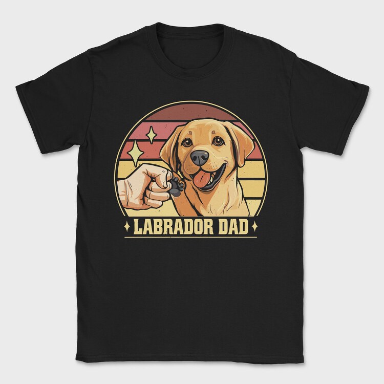Labrador Dad Retro, Tricou Barbati (Unisex)