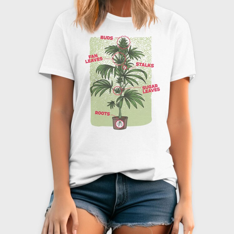 Cannabis Plant Chart Nature Weed, Tricou Barbati (Unisex)