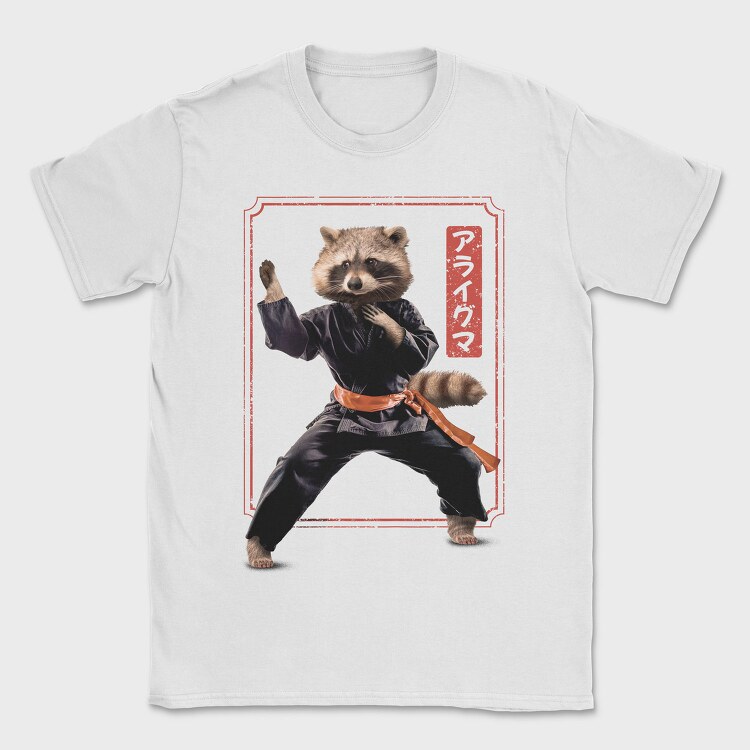 Kungfu Raccoon, Tricou Barbati (Unisex)