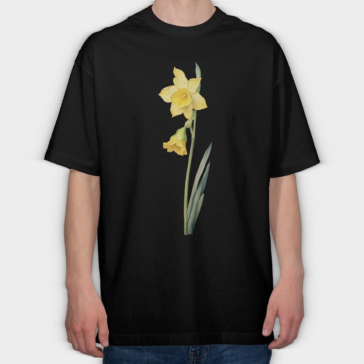 Watercolor Jonquil March, Tricou Oversize Barbati (Unisex)