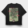 Cannabis Plant Chart Nature Weed, Tricou Oversize Barbati (Unisex)