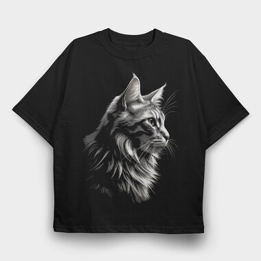 Profile Cat, Tricou Oversize Barbati (Unisex)
