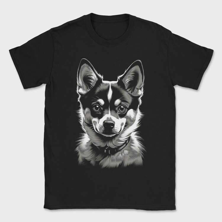 Kleekai Dog Monochrome, Tricou Barbati (Unisex)