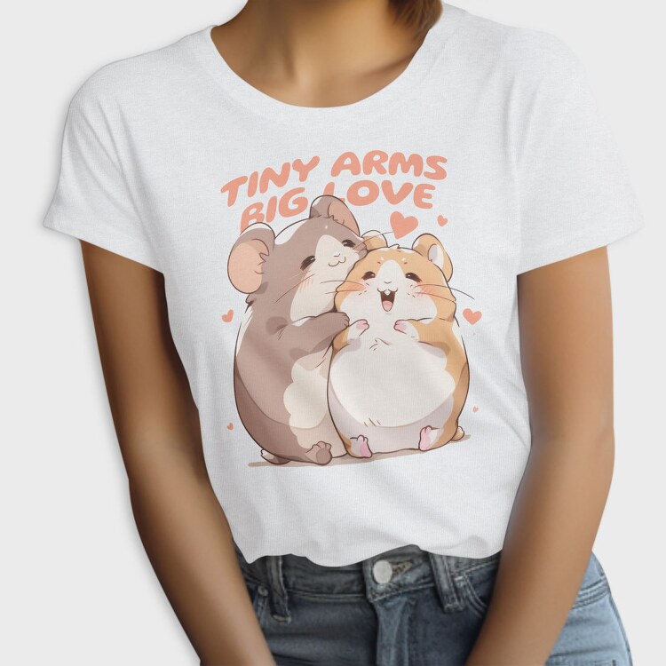 Cute Hamster Animal Friends Warm Hugs, Tricou Femei