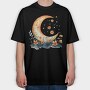 Watercolor Moon Flowers, Tricou Oversize Barbati (Unisex)