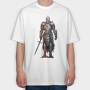 Watercolor Knight Armor, Tricou Oversize Barbati (Unisex)