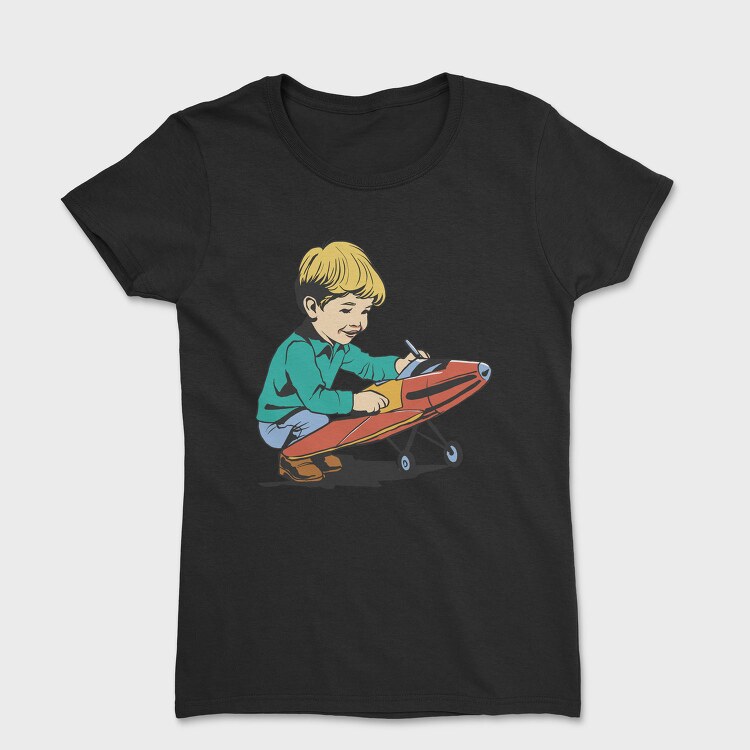 Kid Plane Vintage, Tricou Femei