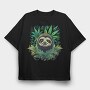 Cannabis Sloth, Tricou Oversize Barbati (Unisex)