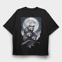 Moonlit Three Opossum, Tricou Oversize Barbati (Unisex)