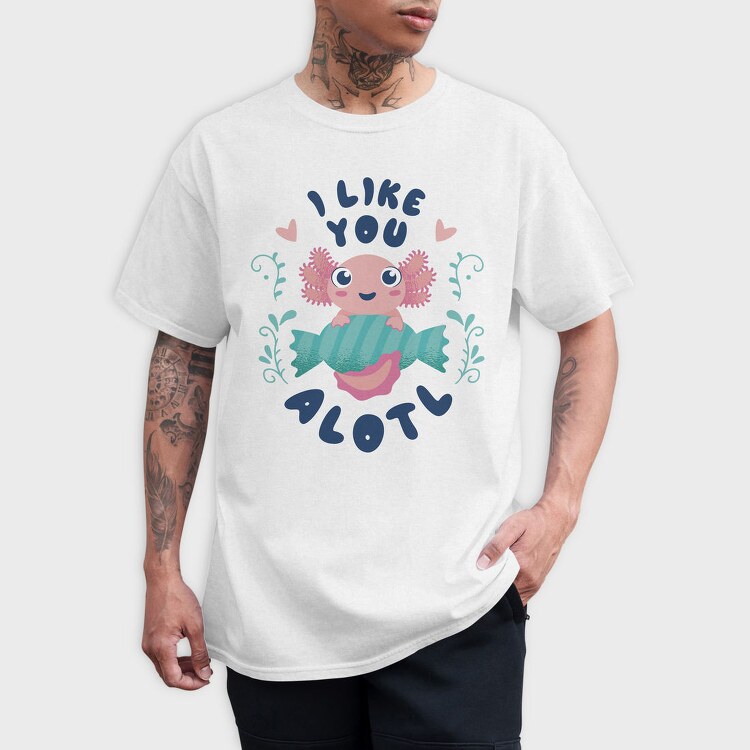 Cute Happy Baby Axolotl, Tricou Barbati (Unisex)
