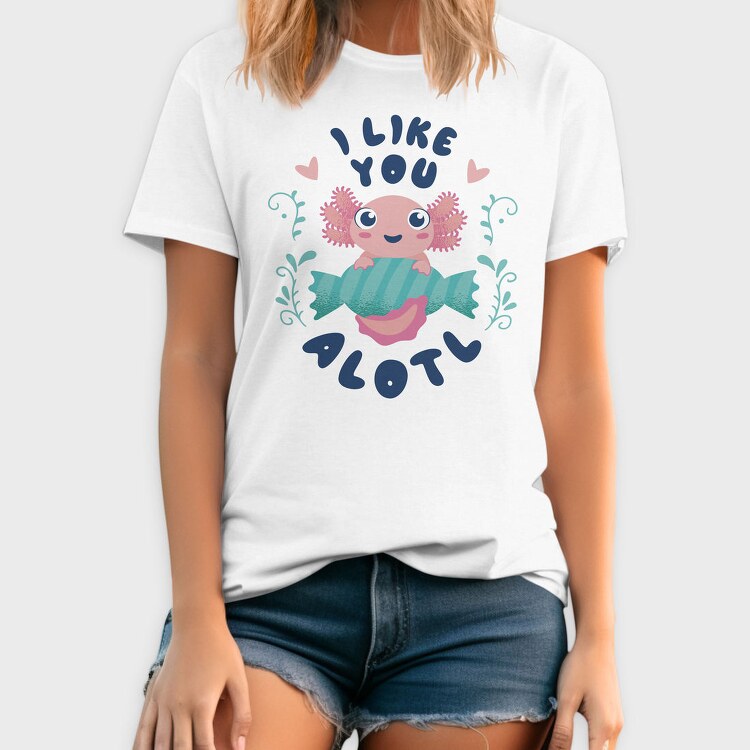 Cute Happy Baby Axolotl, Tricou Barbati (Unisex)